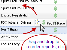 Reordering in the parts bin impacts the order everywhere else to give you maximum control