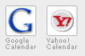 Google and Yahoo Calendar Icons