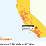 Analytics can visually display where your attendees are coming from